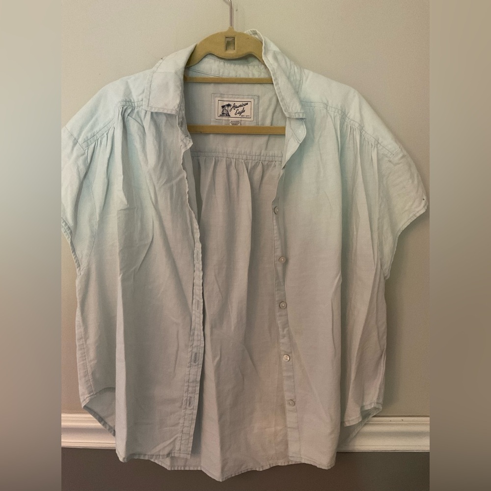 American Eagle Outfitters Light Blue Shirt